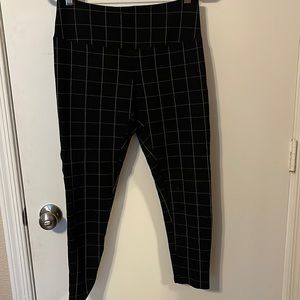 Legging fit dress pants with white striped detail - size medium, lightly used